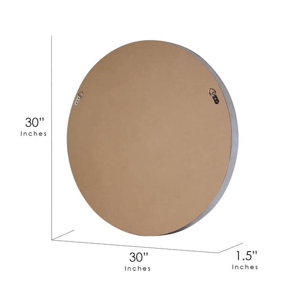 Beaded Champagne Silver Beveled Round Wall Mirror 30 X 30 Bed Bath